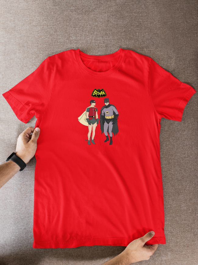 Batman and Robin 60s Tv theme Cartoon Graphic T-Shirt: Fan Wear
