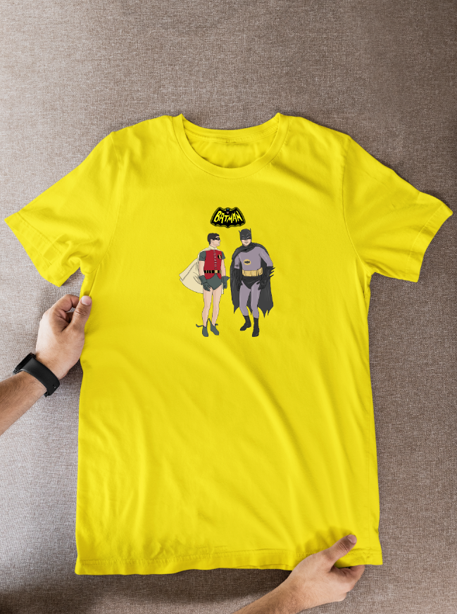 Batman and Robin 60s Tv theme Cartoon Graphic T-Shirt: Fan Wear
