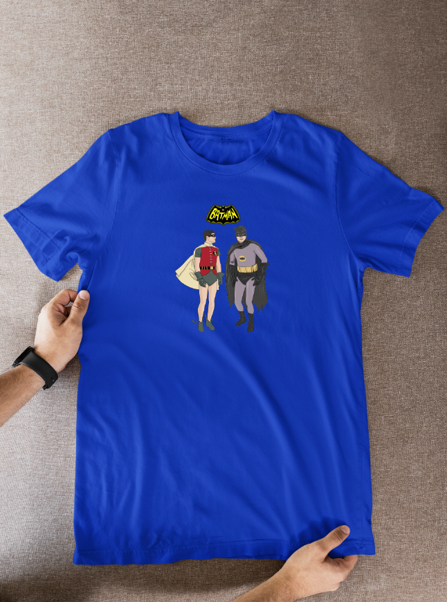Batman and Robin 60s Tv theme Cartoon Graphic T-Shirt: Fan Wear