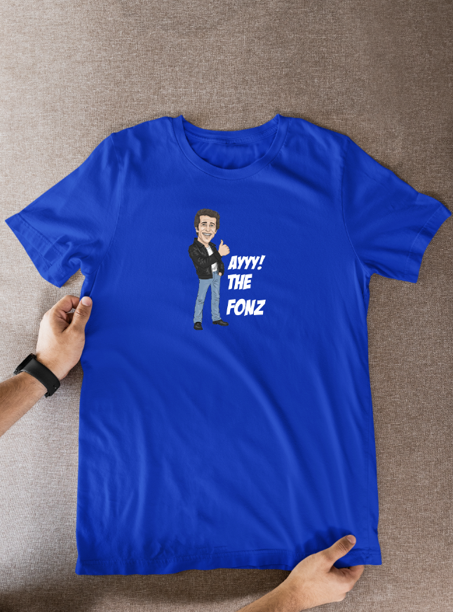 Fonz Happy Days T-Shirt - Retro 70s & 80s TV Show Cartoon Graphic Fan Wear