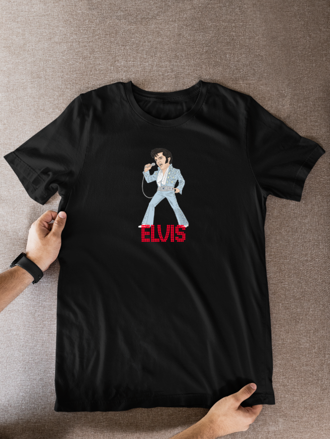 Elvis Presley Cartoon T-Shirt: Unofficial Graphic Fan Wear