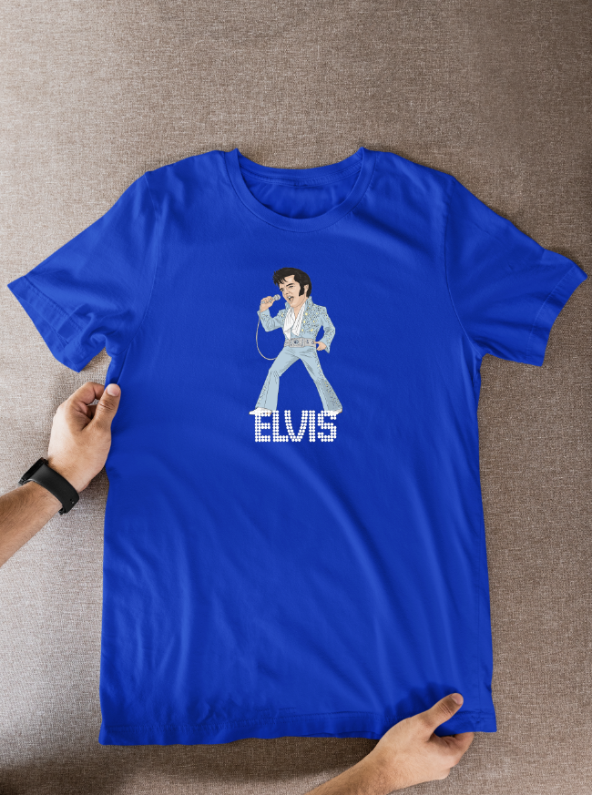Elvis Presley Cartoon T-Shirt: Unofficial Graphic Fan Wear