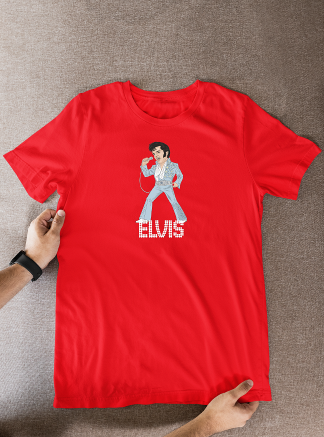Elvis Presley Cartoon T-Shirt: Unofficial Graphic Fan Wear