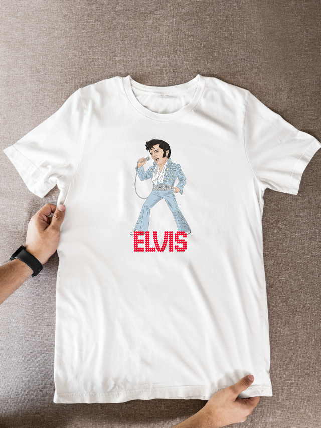 Elvis Presley Cartoon T-Shirt: Unofficial Graphic Fan Wear