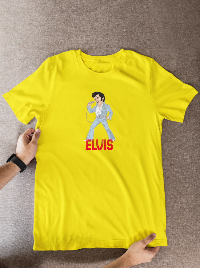 Elvis Presley Cartoon T-Shirt: Unofficial Graphic Fan Wear