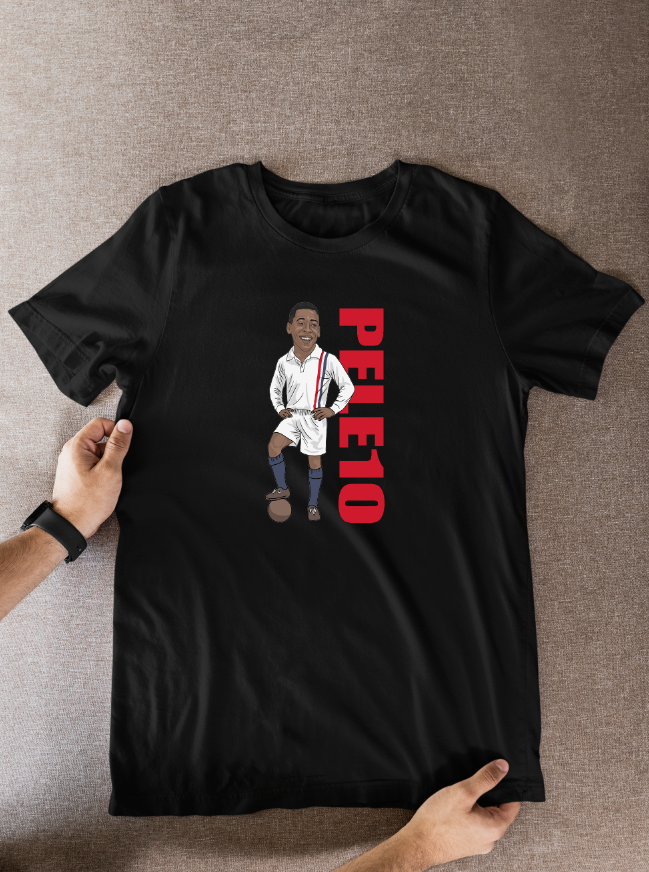 Pele Escape to Victory T Shirts - Unofficial Football Cartoon Graphic Art
