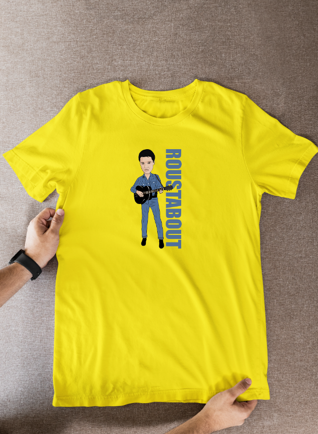 Elvis Presley Cartoon T-Shirt | Unofficial Graphic Fan Wear for Music Lovers