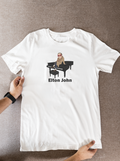 Elton John T-Shirt | Fun Cartoon Graphic Tee for Music Fans