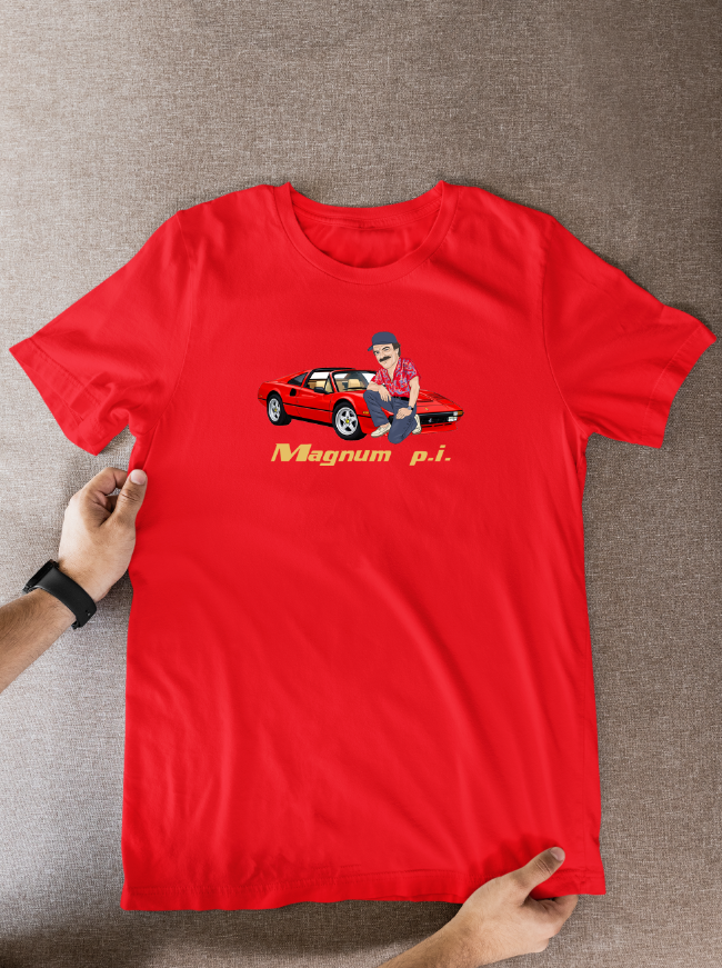 Magnum P.I. Graphic Tee - Unofficial Cartoon TV Show T-Shirt