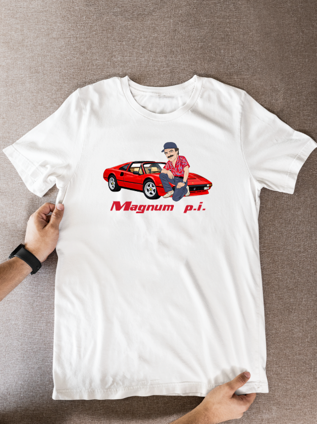 Magnum P.I. Graphic Tee - Unofficial Cartoon TV Show T-Shirt