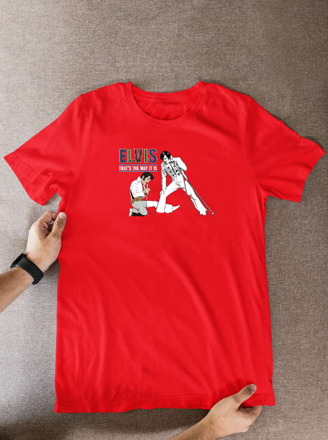 Elvis Presley Cartoon T-Shirt - 1970 Vegas Unofficial Graphic Fan Wear