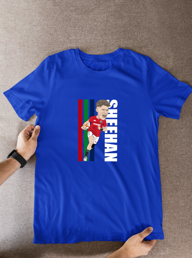 Dan Sheehan Rugby Lions Cartoon Graphic Soccer T-Shirt: Fan Wear - Tcb Cartoon Printing