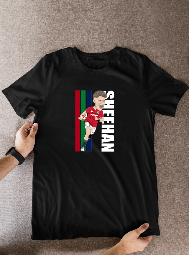 Dan Sheehan Rugby Lions Cartoon Graphic Soccer T-Shirt: Fan Wear - Tcb Cartoon Printing