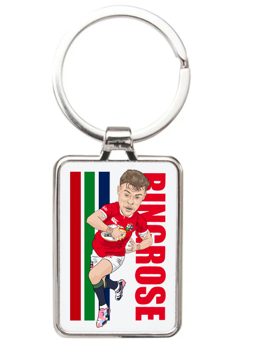 Gary Ringrose Rugby Cartoon Graphic art Acrylic keychain ,keyring - Tcb Cartoon Printing