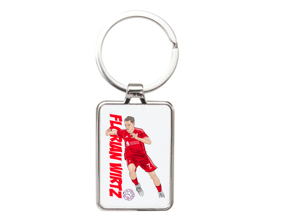 Florian Wirtz Liverpool Keychain - Cartoon Graphic Art Acrylic Keyring