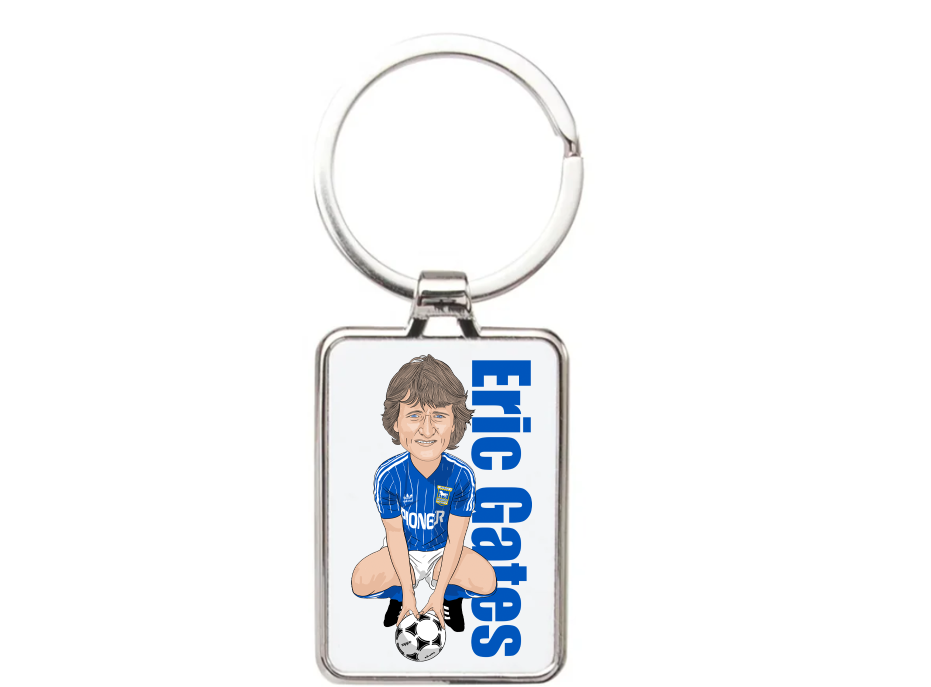 Eric Gates Ipswitch Football Cartoon Graphic art Acrylic keychain ,keyring - Tcb Cartoon Printing