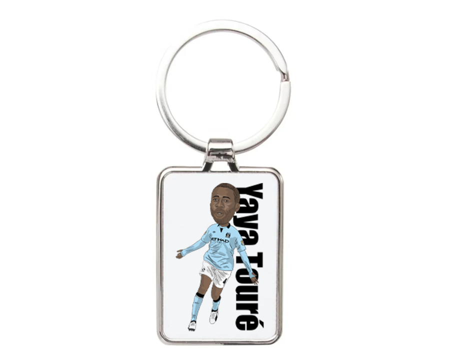 Yaya Touré Manchester City Football Cartoon Graphic art Acrylic keychain ,keyring - Tcb Cartoon Printing