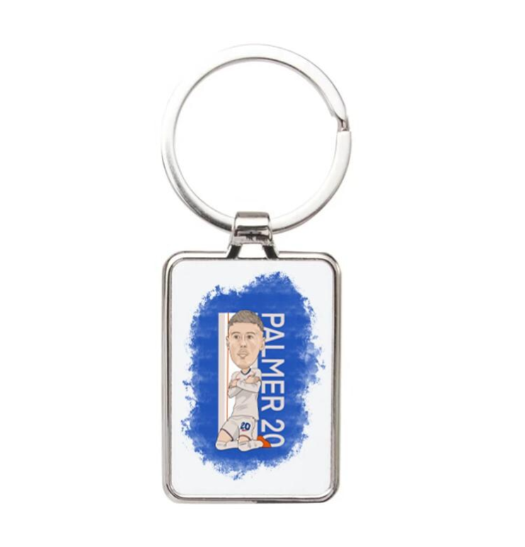 Cole Palmer Chelsea Keychain - Cartoon Graphic Art Acrylic Keyring for Fans