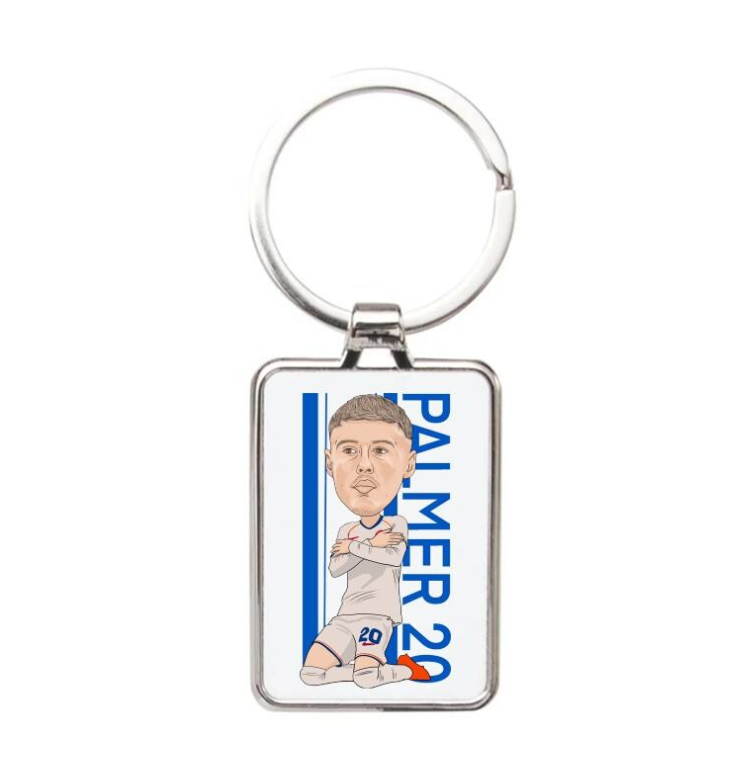 Cole Palmer Chelsea Keychain - Cartoon Graphic Art Acrylic Keyring for Fans