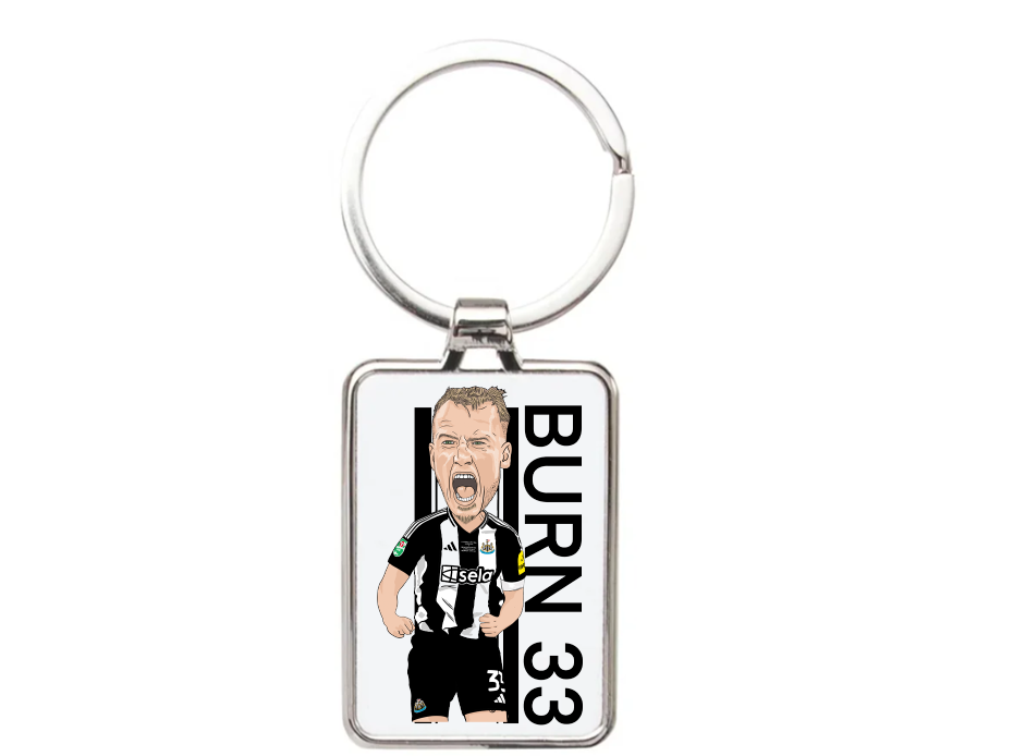 Dan Burn Newcastle United Keychain - Cartoon Graphic Art Acrylic Keyring