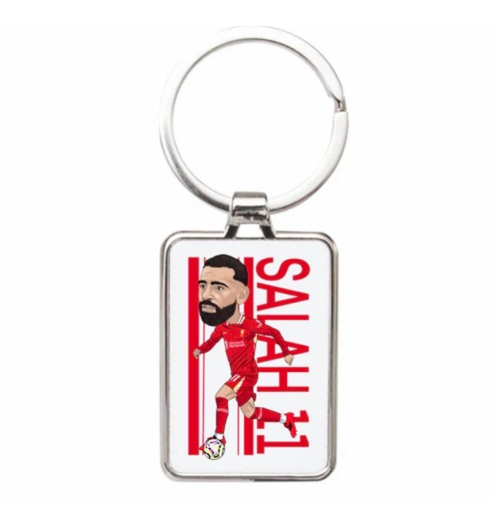 Mohamed Salah Liverpool Cartoon Graphic Art Acrylic Keychain – Perfect Mohamed Salah Keychain for Fans