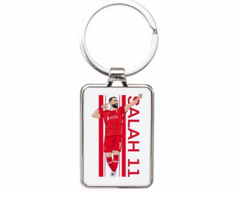 Mohamed Salah Liverpool Cartoon Graphic Art Acrylic Keychain – Perfect Mohamed Salah Keychain for Fans