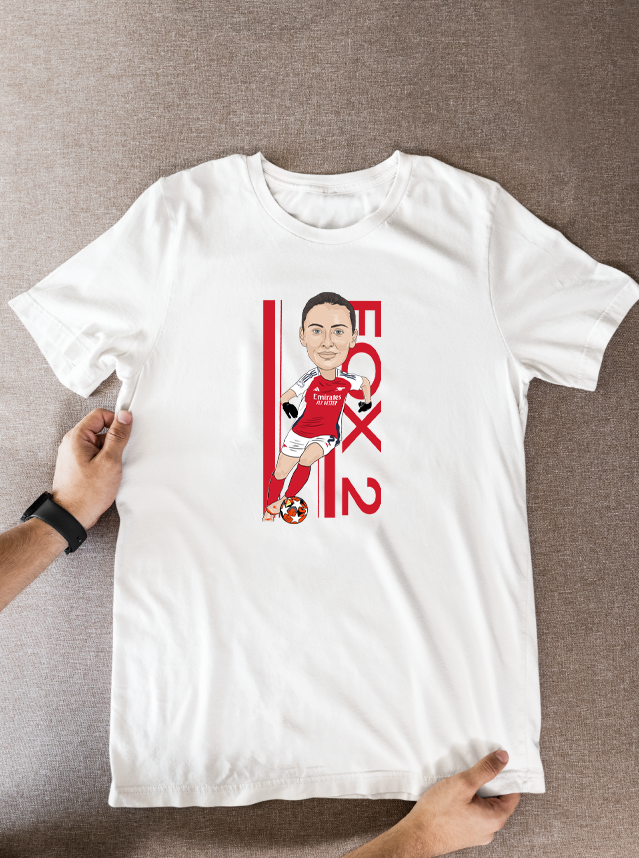 Emily Fox Arsenal Women's T-Shirt - Cartoon Graphic Soccer Fan Wear