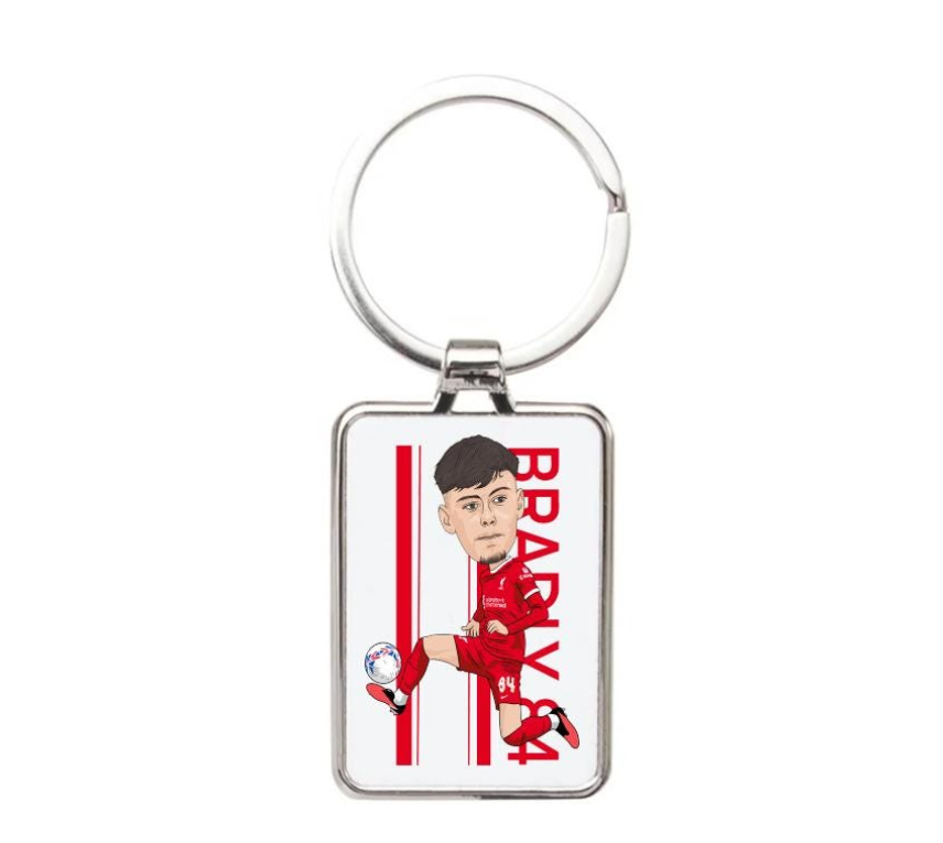 Conor Bradley Liverpool Keychain - Cartoon Graphic Art Acrylic Keyring