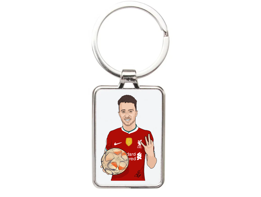 Diogo Jota Liverpool Keychain - Cartoon Graphic Art Acrylic Keyring