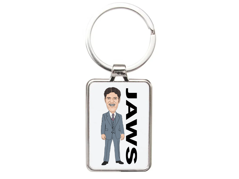 James Bond Movie Cartoon Graphic Art Keyring - Stylish James Bond Keyring for Fans
