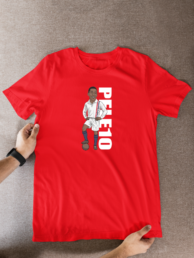 Pele Escape to Victory T Shirts - Unofficial Football Cartoon Graphic Art