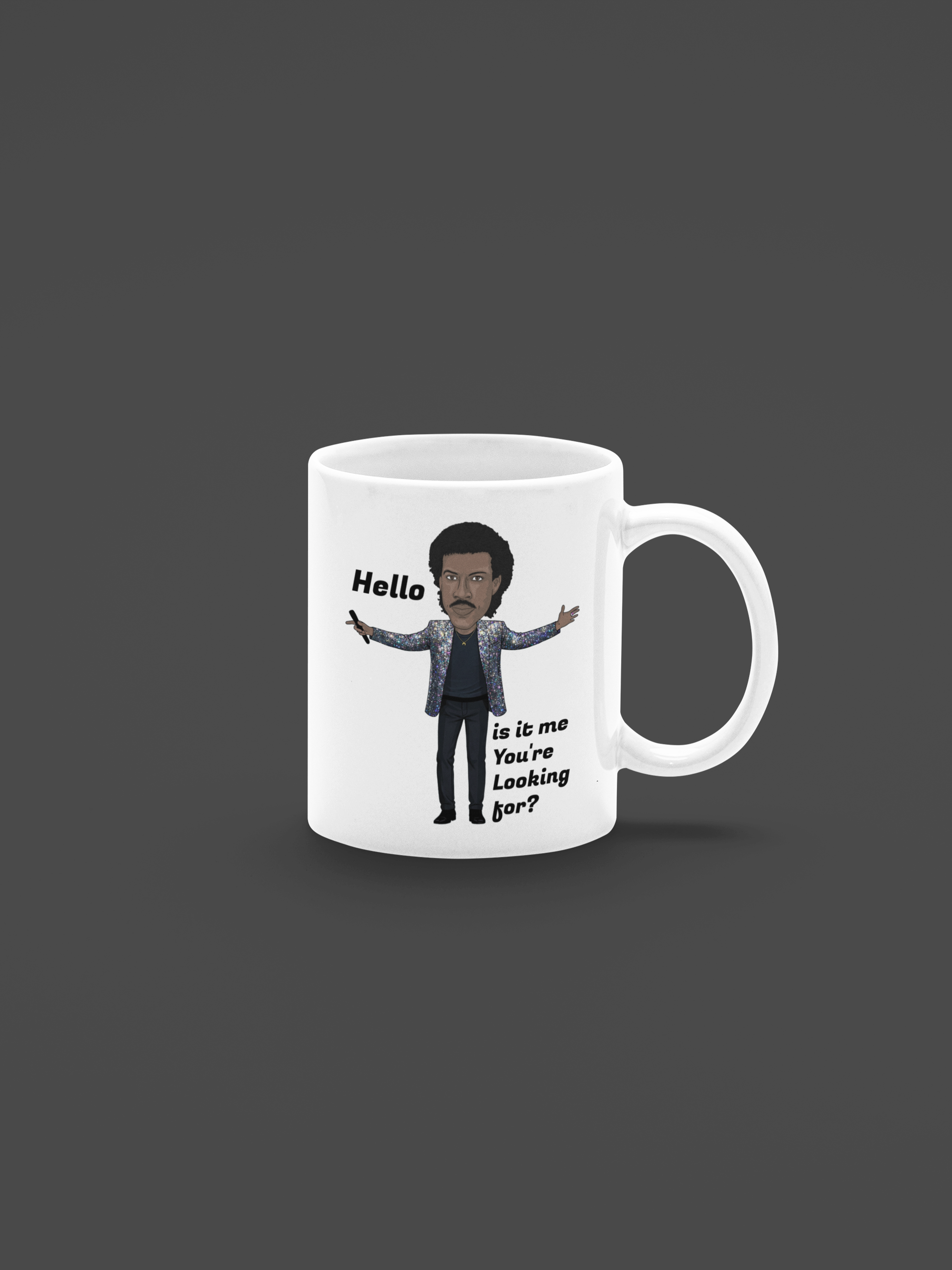 Lionel Richie Cartoon Mug - 11oz Ceramic Fan Art Cup