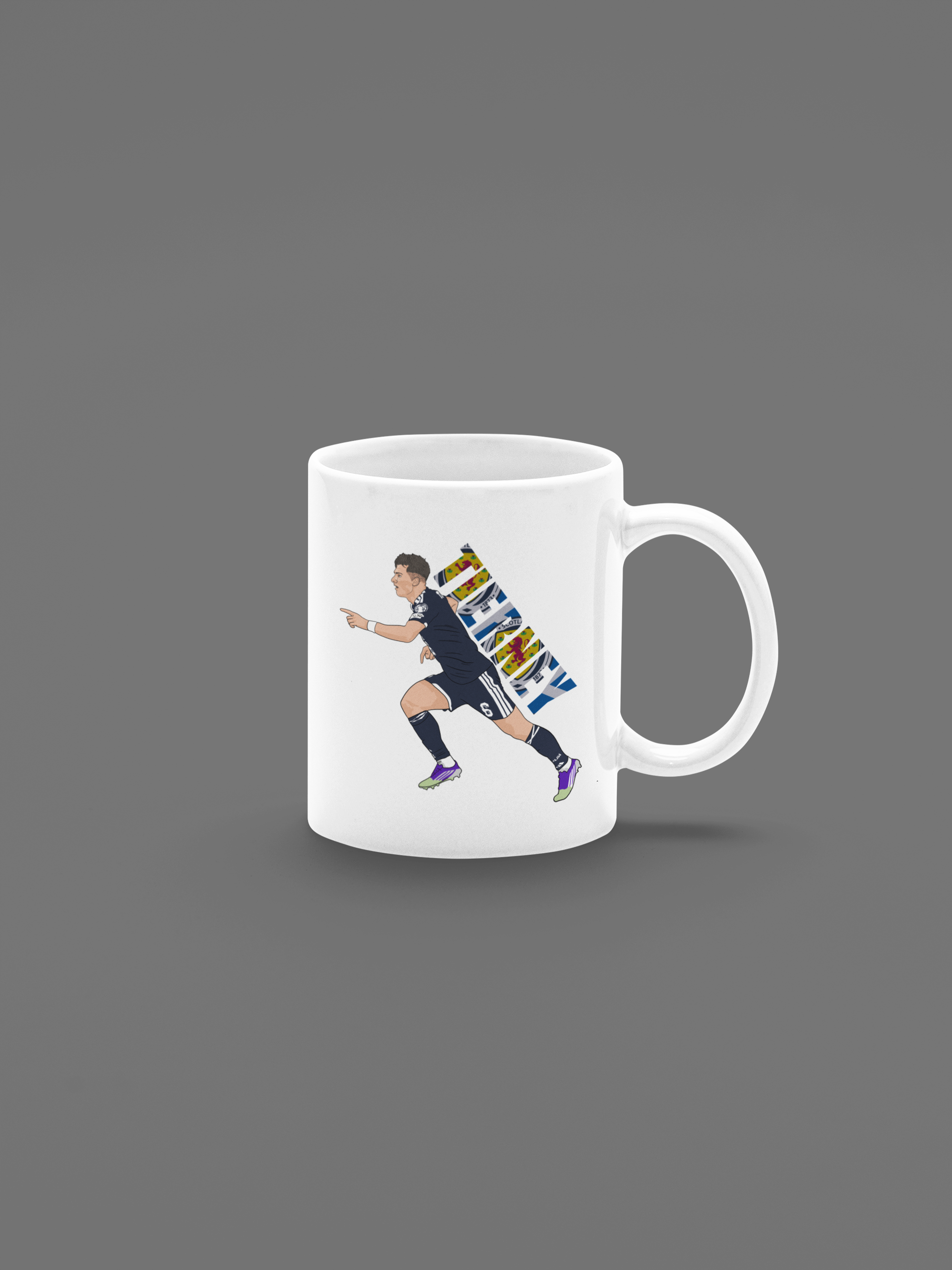 Kieran Tierney Mug - Scotland Cartoon Fan Art 11oz Ceramic Cup