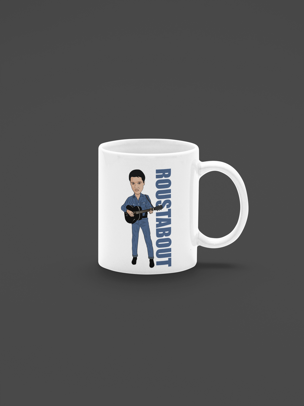 Elvis Presley Roustabout Mug - 11oz Ceramic Fan Art Cartoon Design