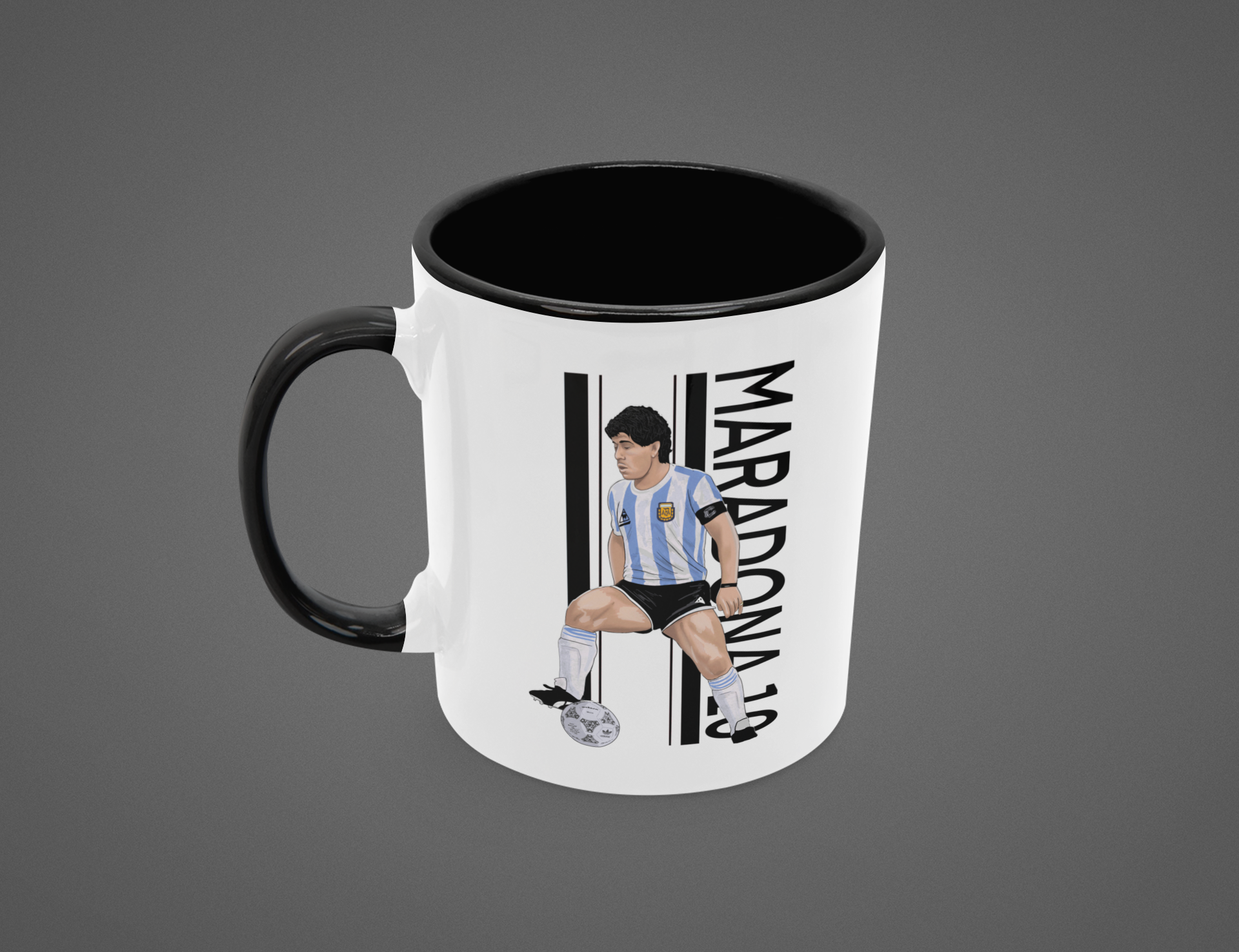 Diego Maradona Argentina Cartoon Fan Art Made 11oz ceramic Mug