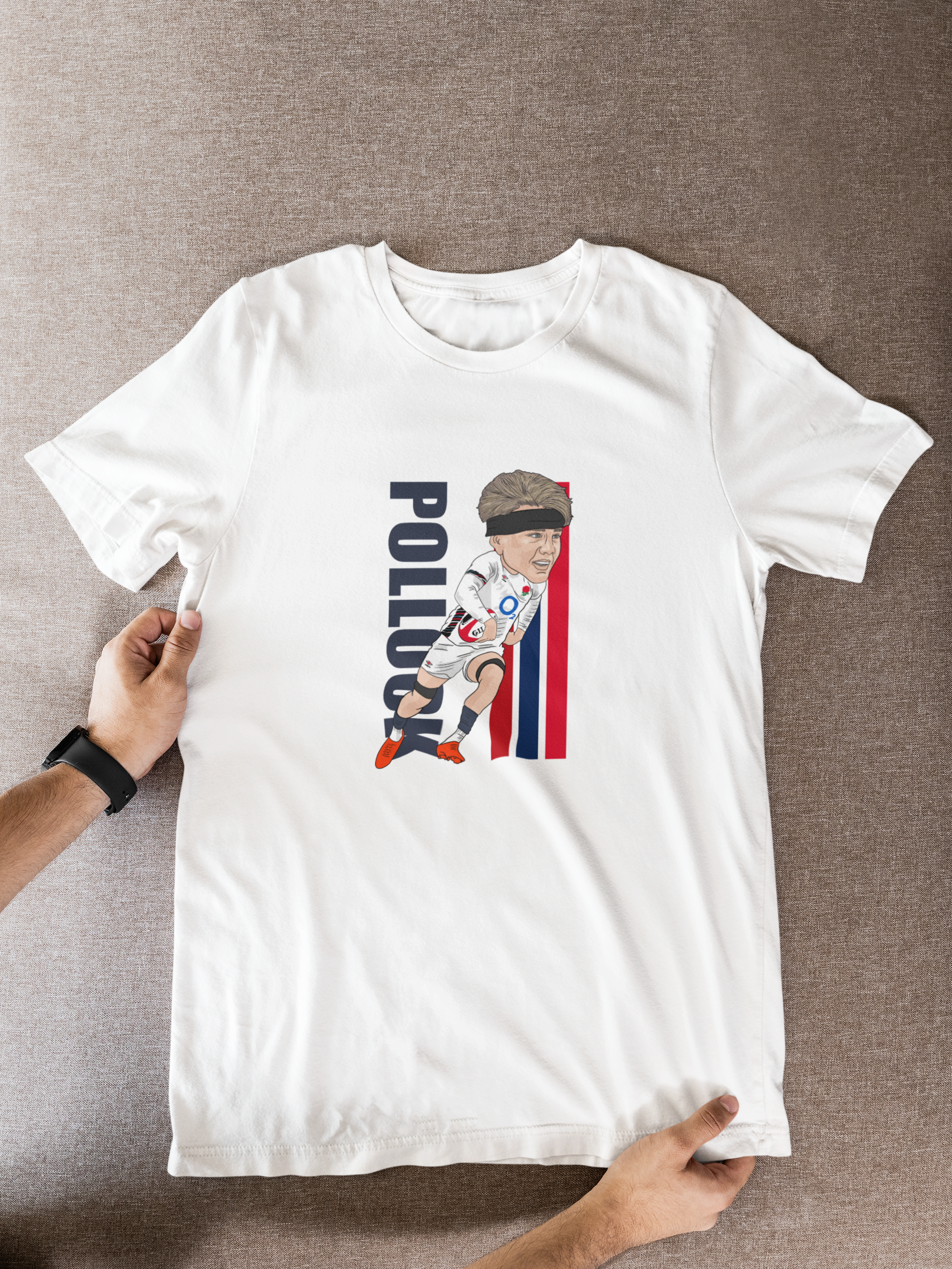 Henry Pollock Rugby England Cartoon Graphic Soccer T-Shirt: Fan Wear - Tcb Cartoon Printing