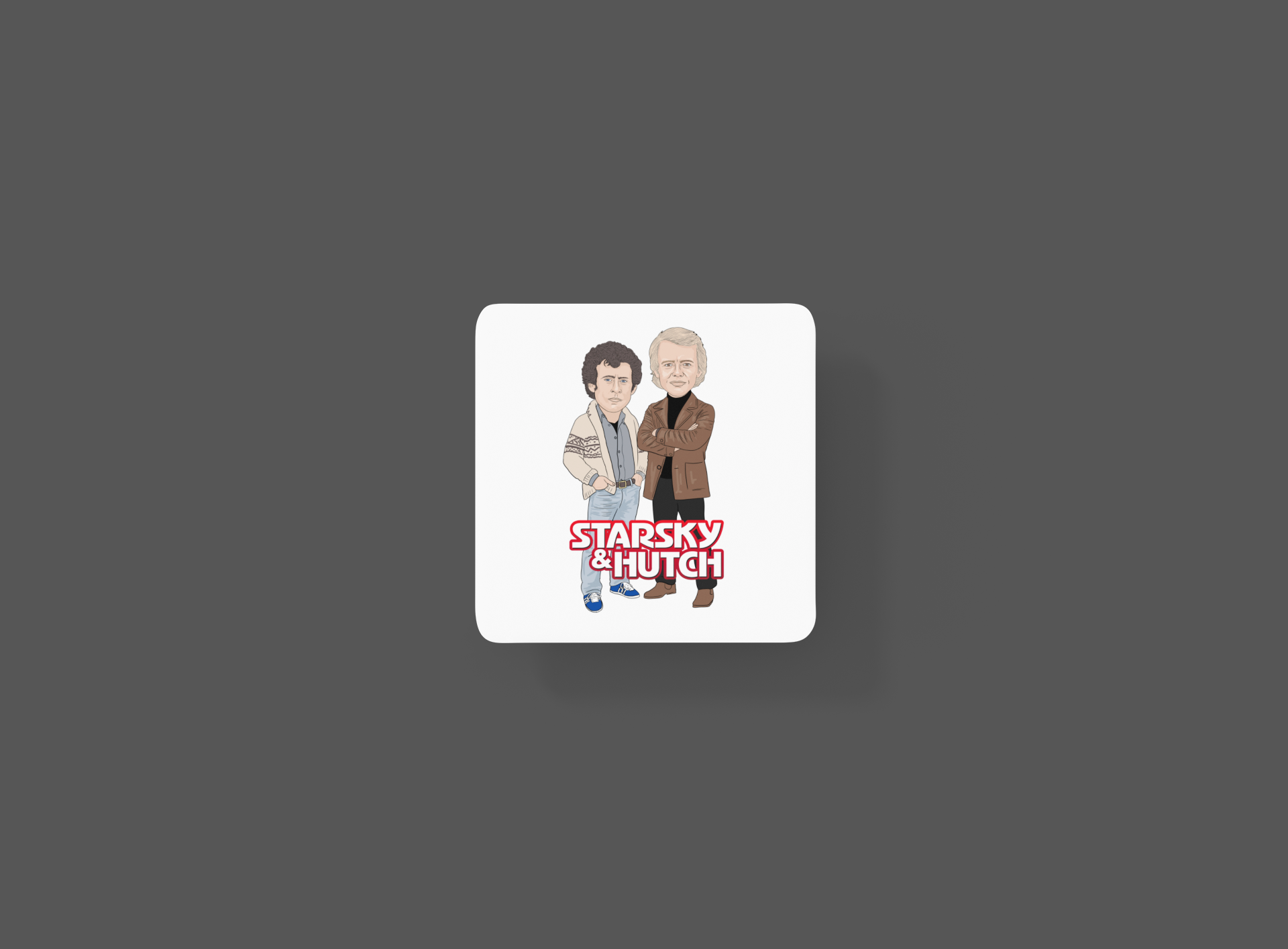 Starsky and Hutch Coaster - 70s TV Show Theme Cartoon Graphic MDF Coaster