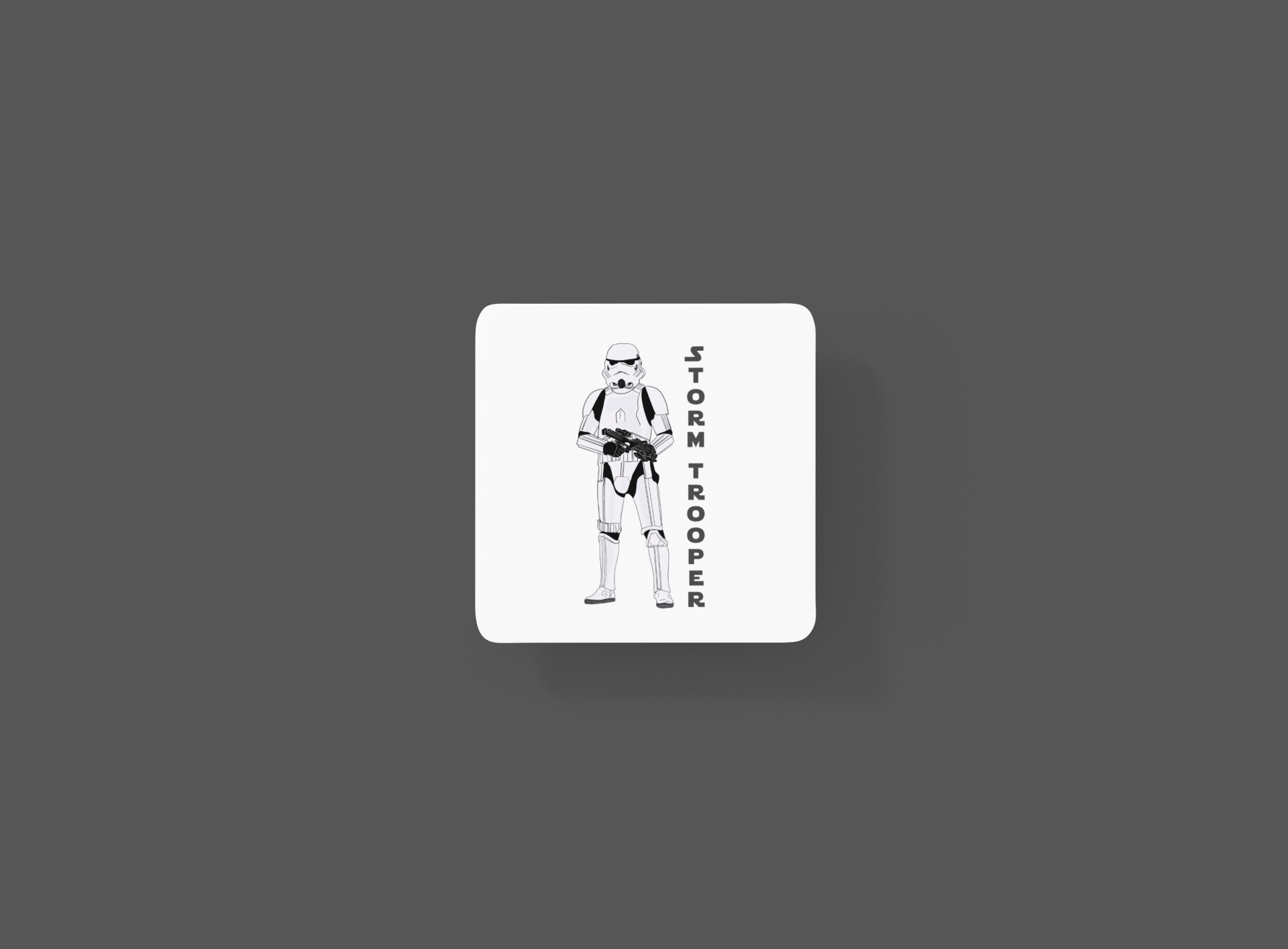 Storm Trooper Star Wars Coaster - Cartoon Graphic Art MDF Coaster for Fans