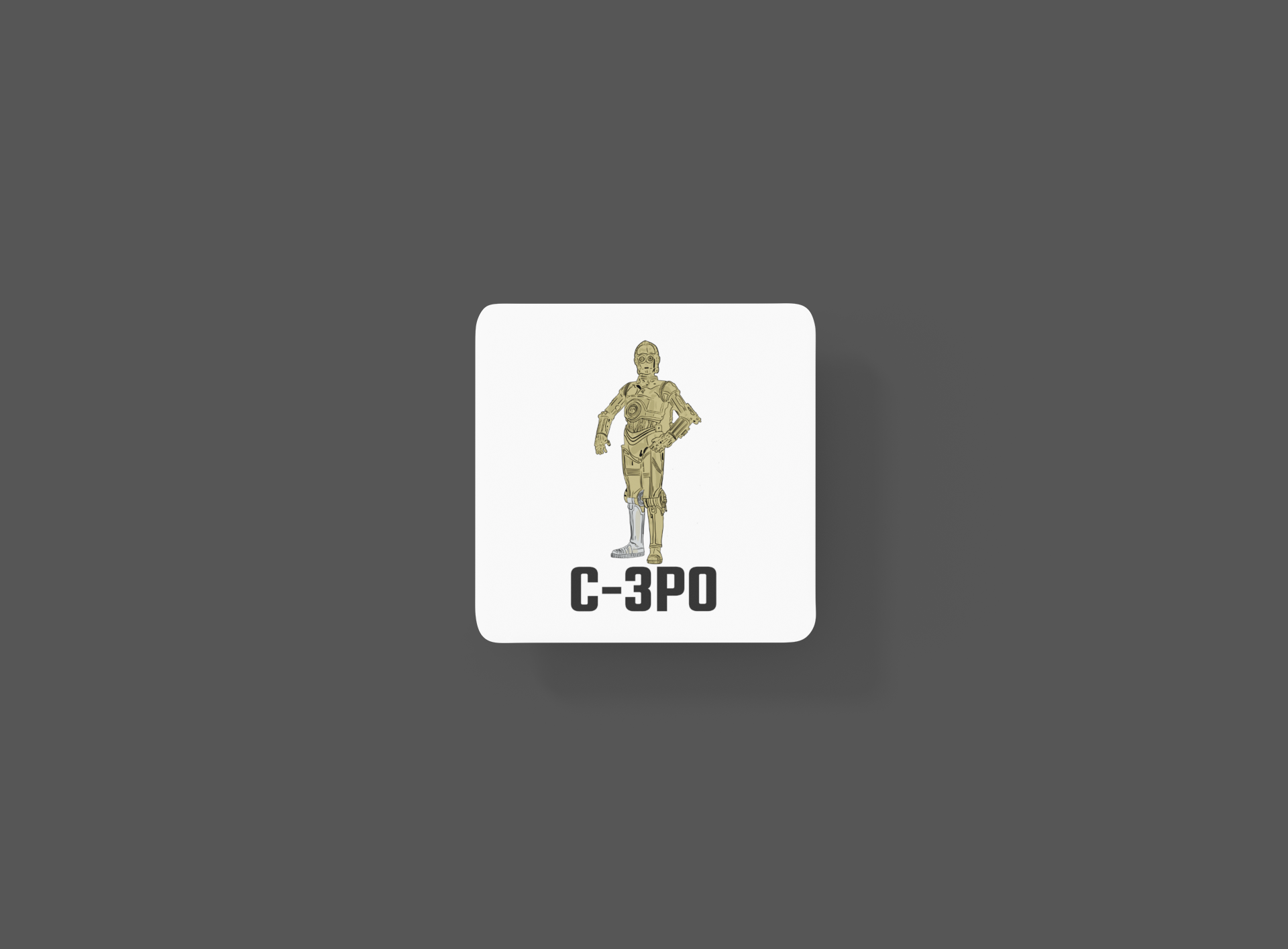 C-3PO Star wars Coaster - Cartoon Graphic Art MDF Coaster