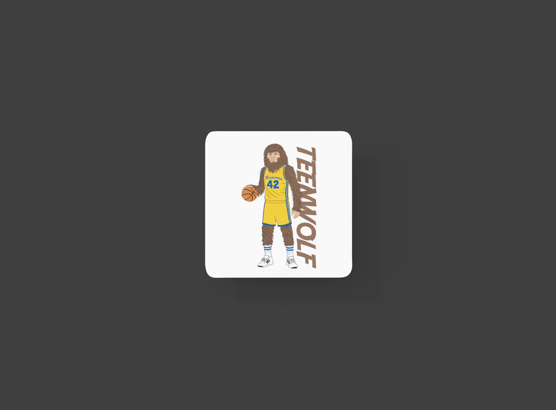 Teen Wolf Coasters - 80s Movie Theme Cartoon Graphic Gift Coasters