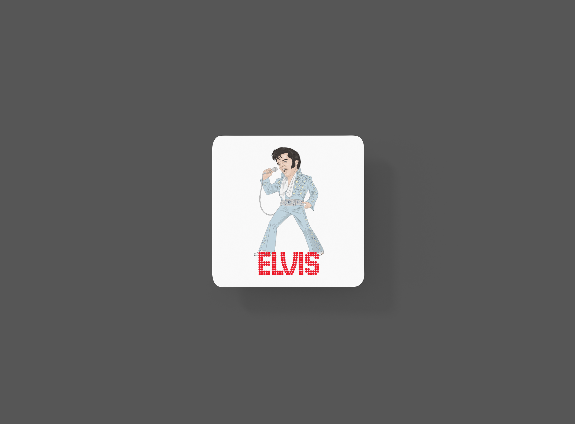 Elvis Presley Coaster - Theme Cartoon Fan Art Made from MDF