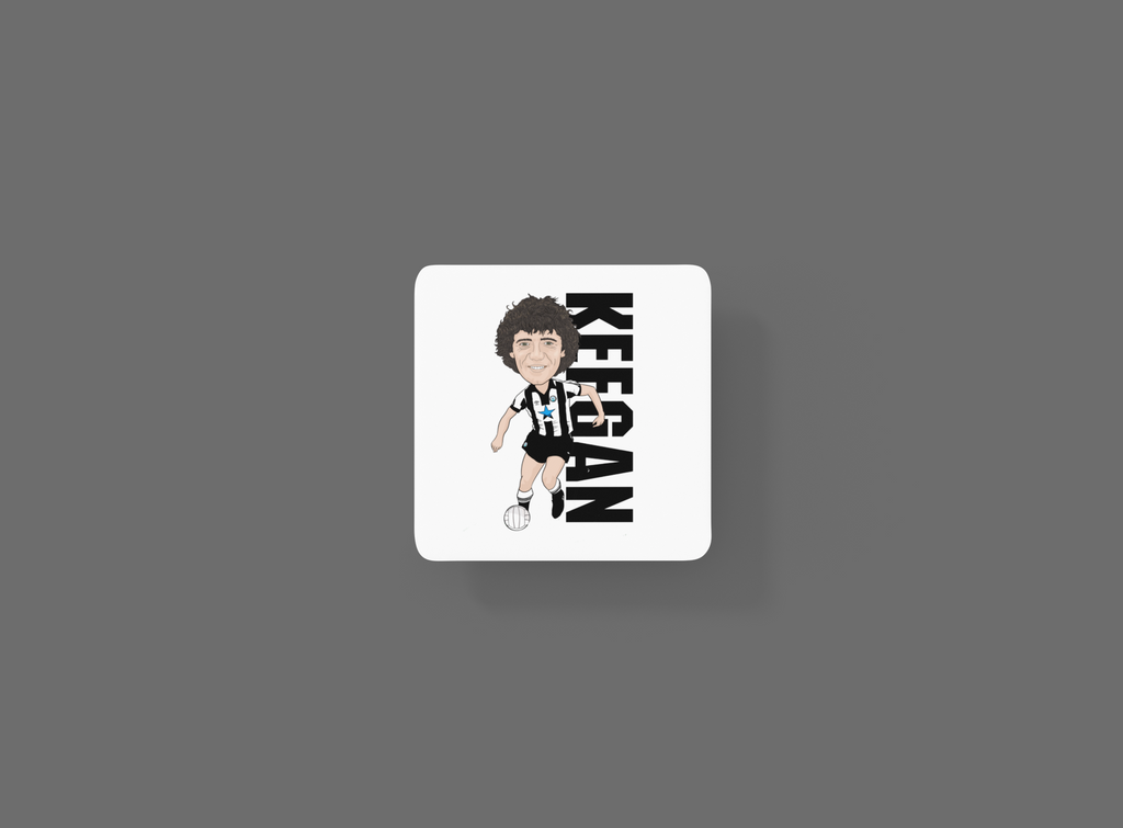 Kevin Keegan Newcastle United Coaster - Unofficial Football Cartoon Graphic Art MDF