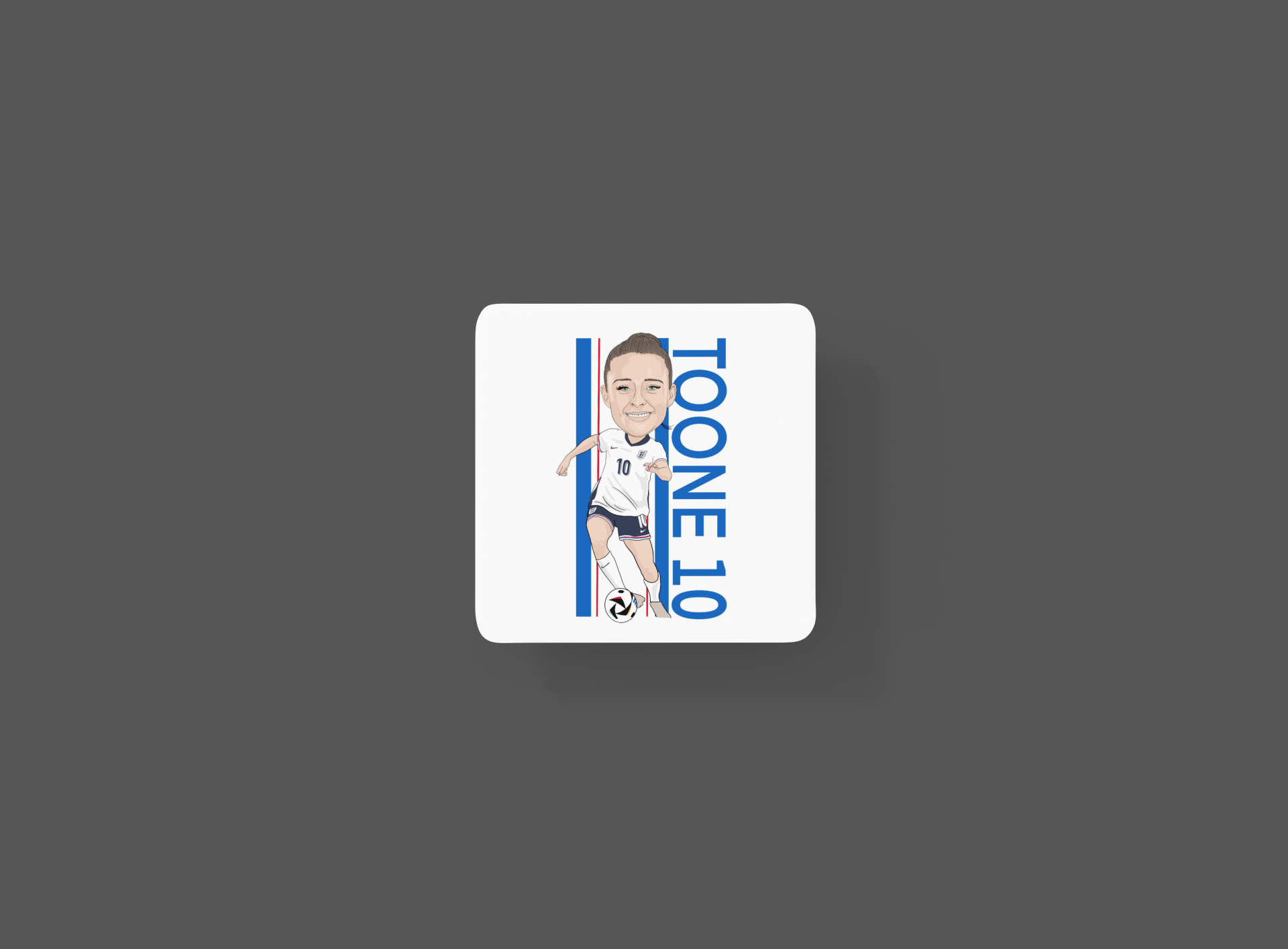 Ella Toone Fan Art Coaster - England Lionesses Woman’s Cartoon MDF Coaster