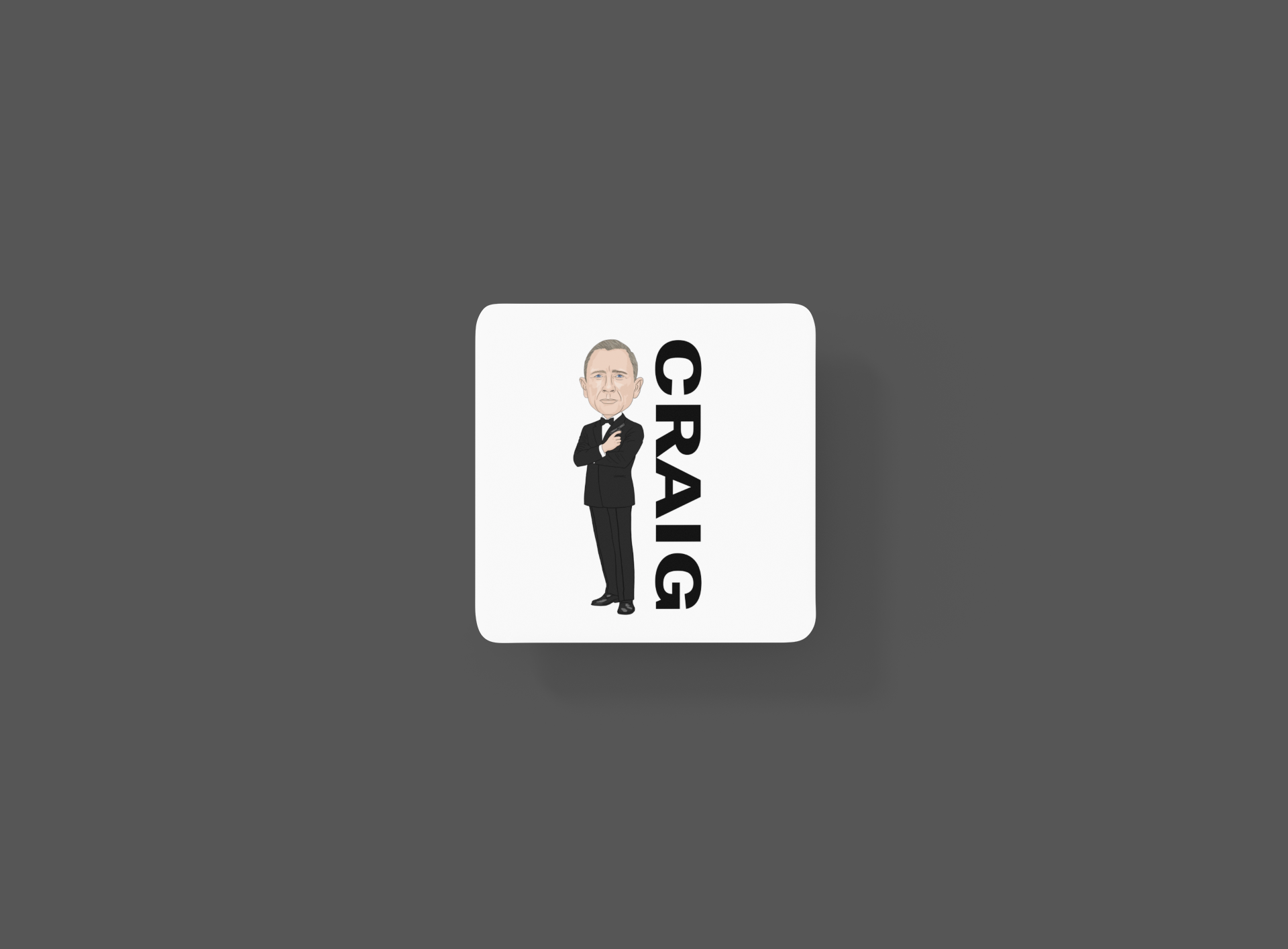 James Bond Coasters - Movie Theme Cartoon Graphic Art MDF Gift