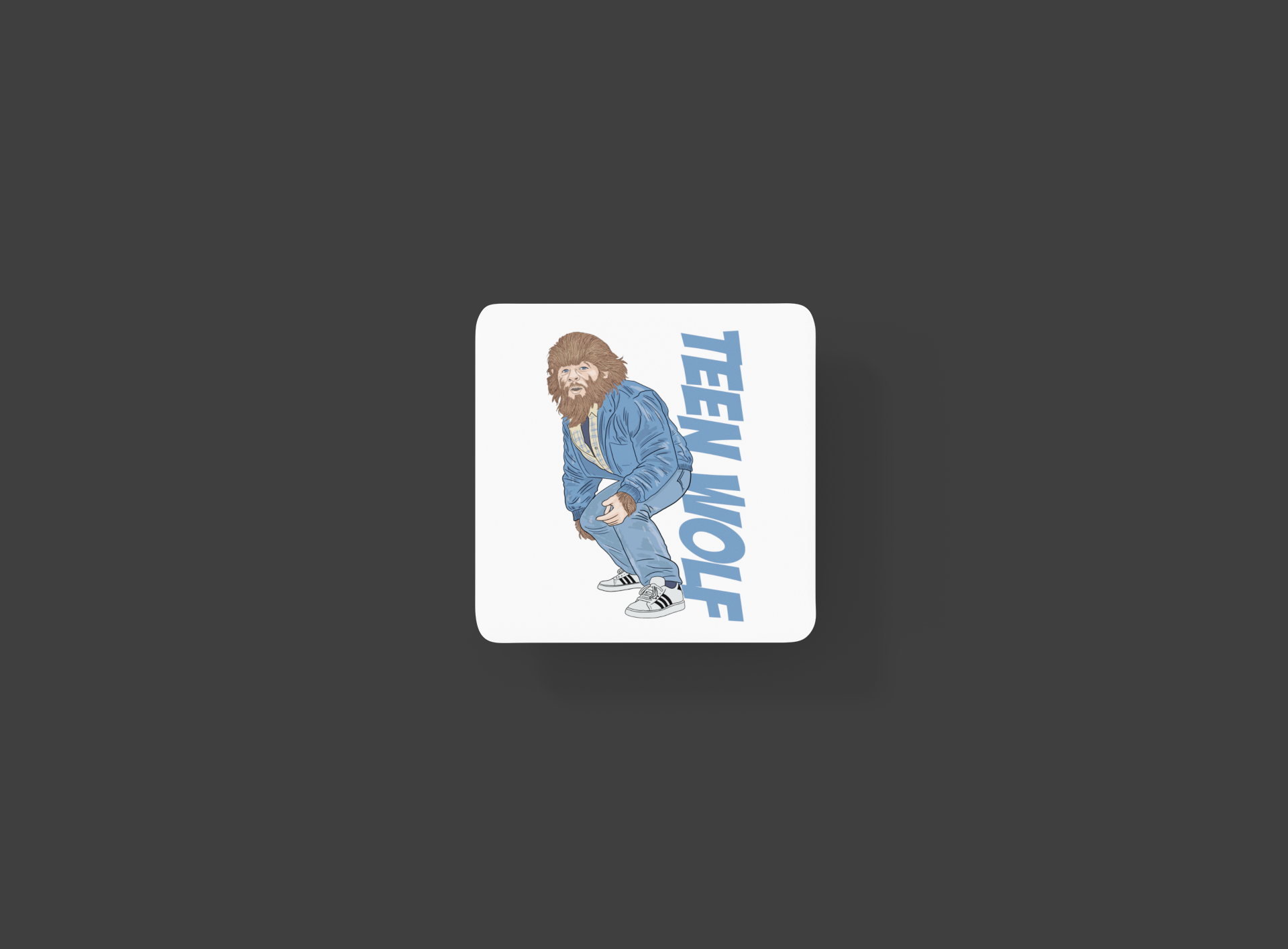 Teen Wolf Coasters - 80s Movie Theme Cartoon Graphic Gift Coasters