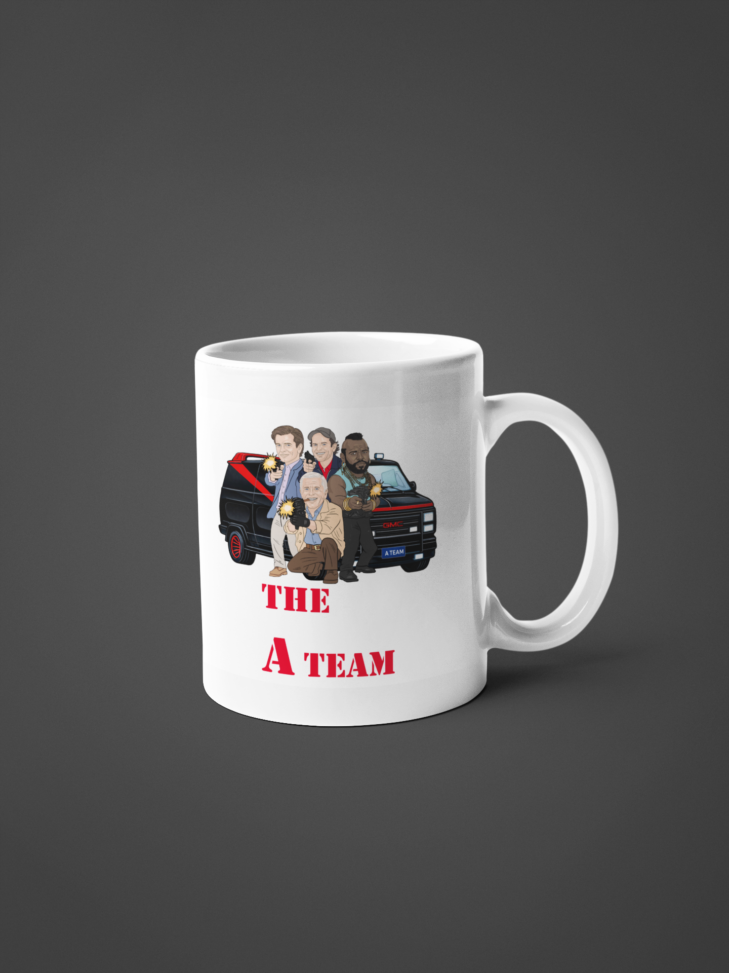 A Team Cartoon Graphic Mug - Unofficial TV Show White Tea & Coffee Gift Mug