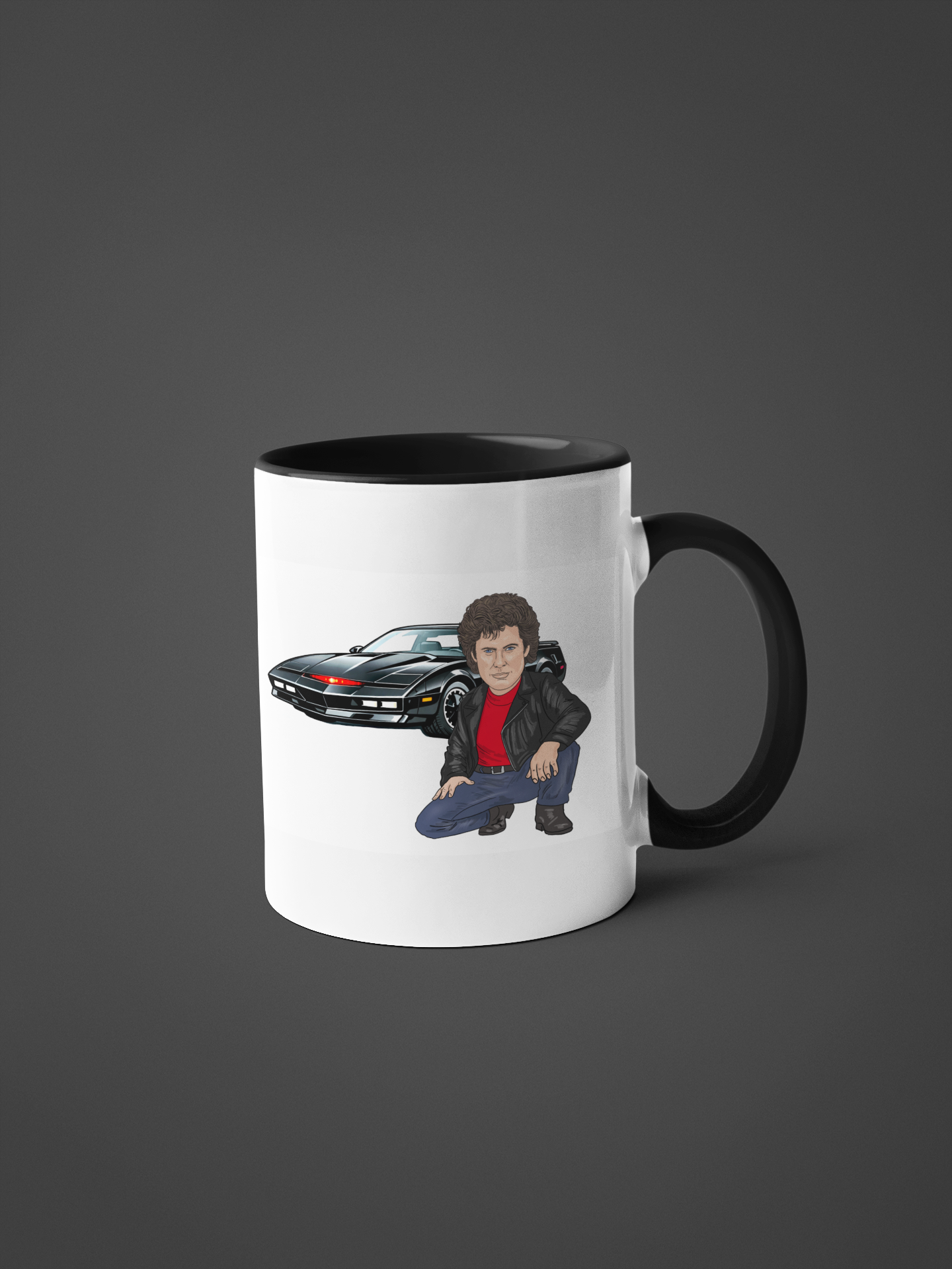 Knight Rider 80s tv show theme Cartoon Graphic Tea , Coffee Gift Mug