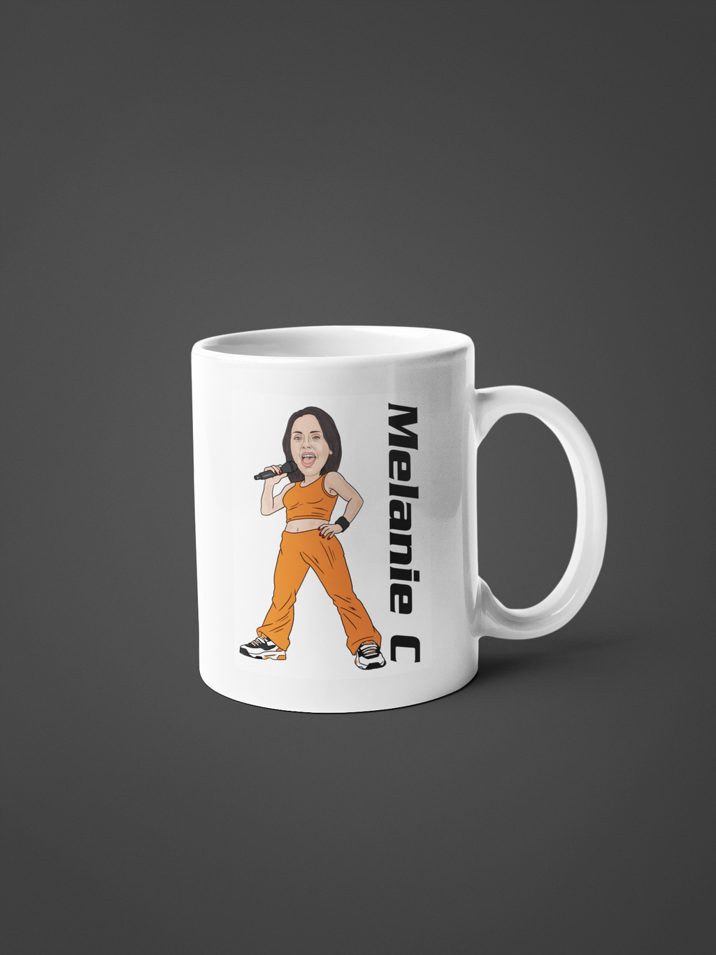 Melanie C Spice Girls Mug - Cartoon Graphic for Tea and Coffee Lovers, Ideal Gift for Fans