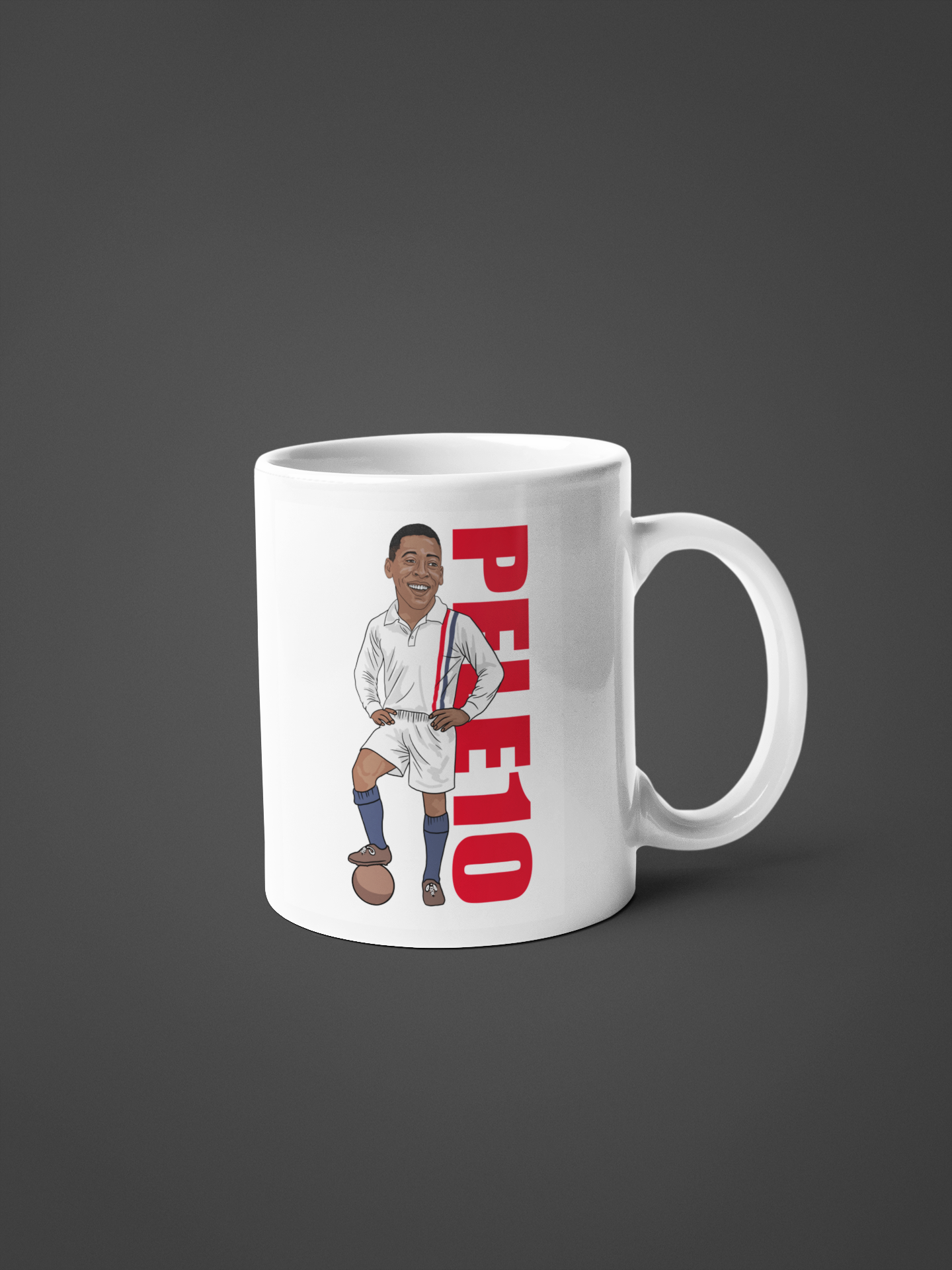 Pele Escape to Victory Mug - Unofficial Football Cartoon Graphic Art Mug