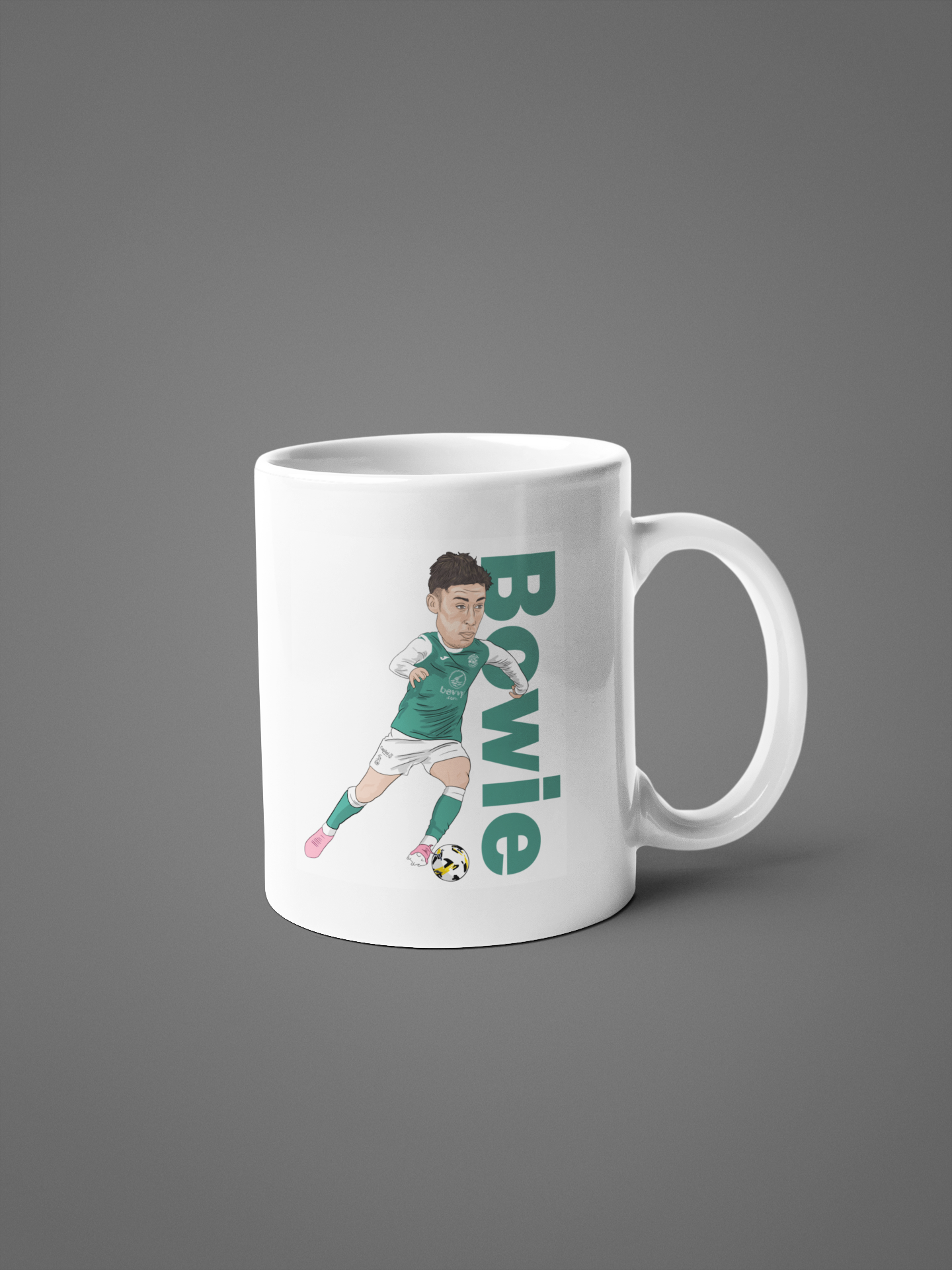 Kieron Bowie Hibernian Cartoon Fan Art Made 11oz ceramic Mug